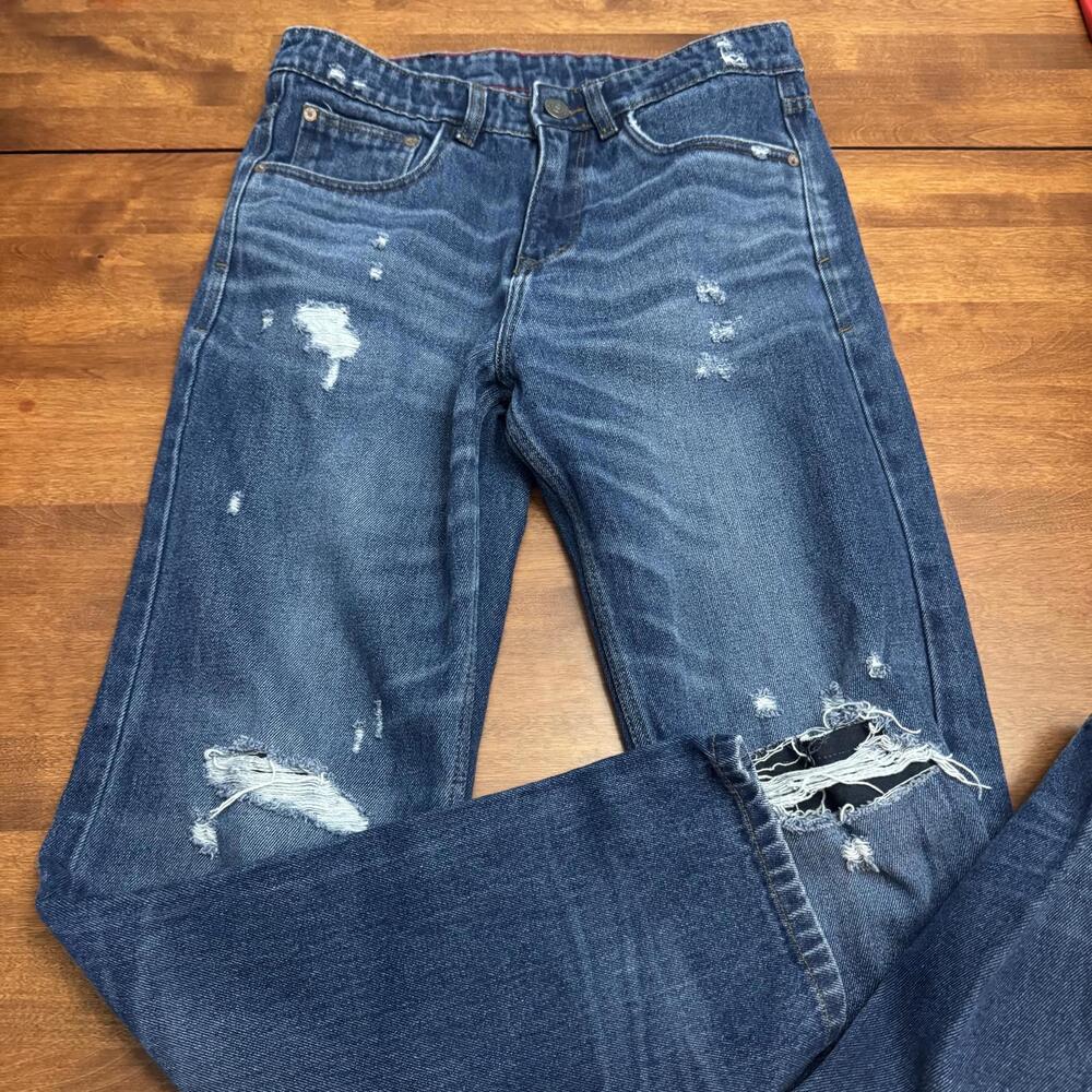 Polo Ralph Lauren, Distressed Bootcut Stretch Denim Twill Jeans, 32 W 34 L